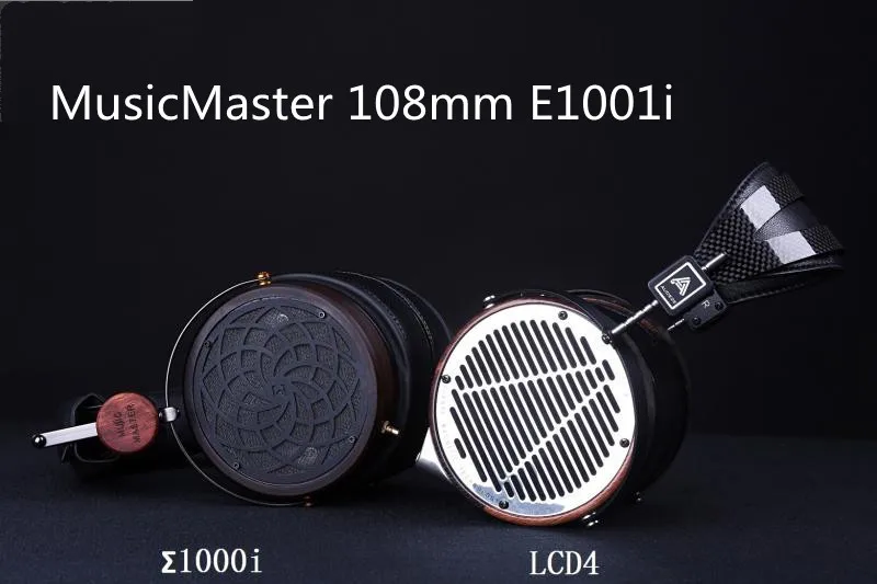 

New MusicMaster 108mmE1000I 60Ohms flat custom wooden high-fidelity monitoring studio audiophile headphones PK AudezeLCD4 Susvar