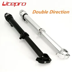 Litepro Double Direction Extension Stem 25.4mm Handlebar 28.6mm Fork Aluminum Alloy Folding Bike Electric Bicycle Stem Part