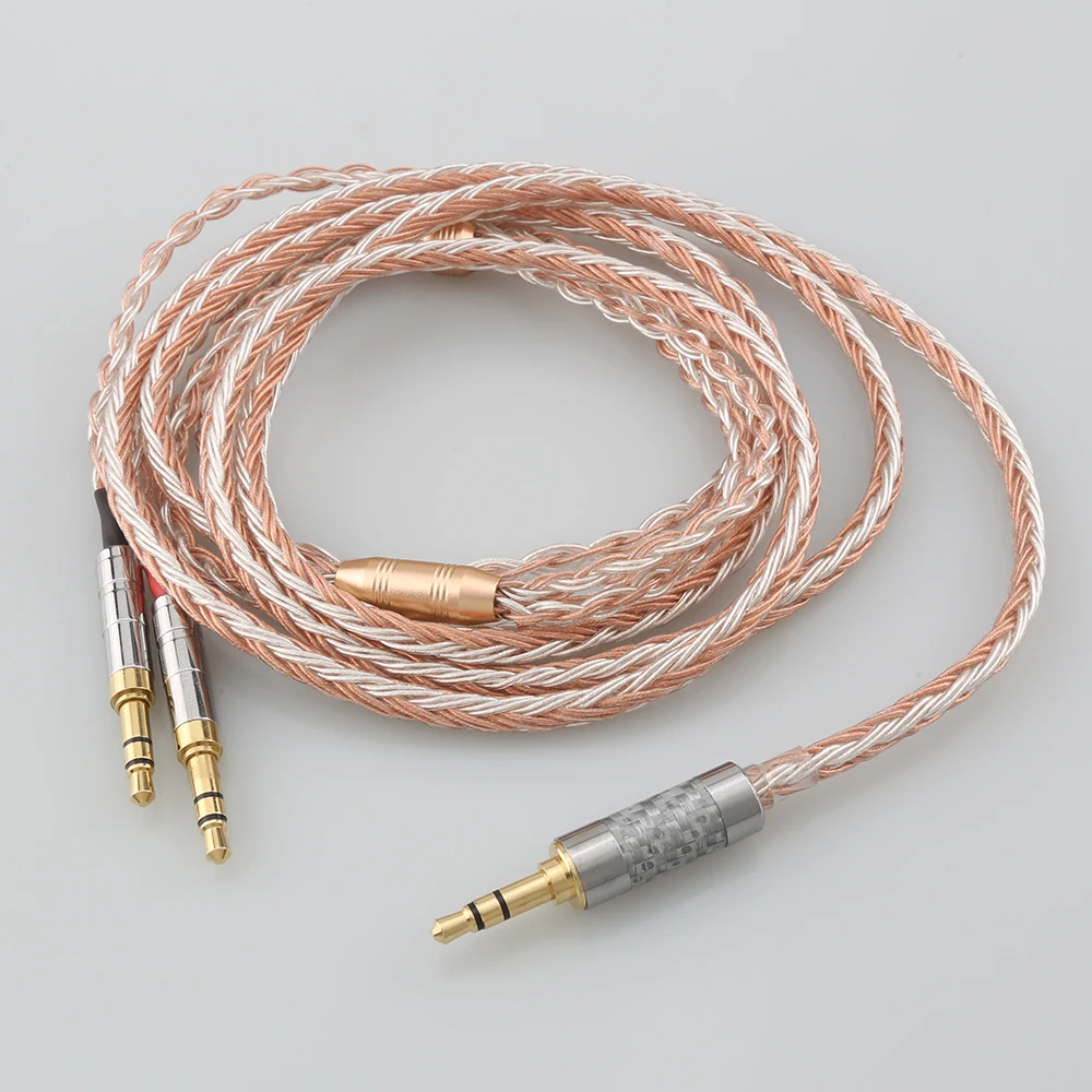 HiFi 2.5/3.5mm 4.4mm XLR 16 Core OCC Silver Plated Earphone Cable For Hifiman Sundara Ananda HE1000se HE6se he400i he400se Arya