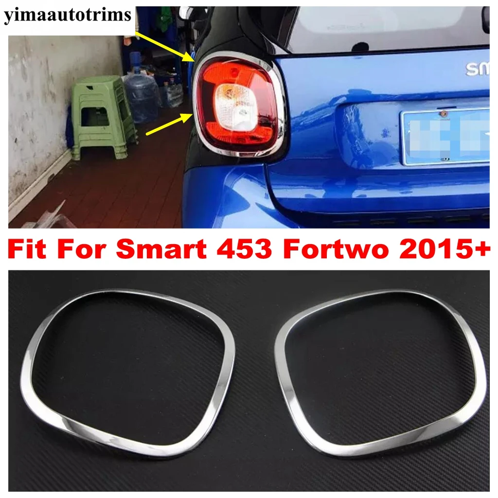 

Car Rear Tail Fog Light Fog Lamp Frame Cover Trim ABS Chrome Accessories Exterior Refit Kit Fit For Smart 453 Fortwo 2015 - 2020