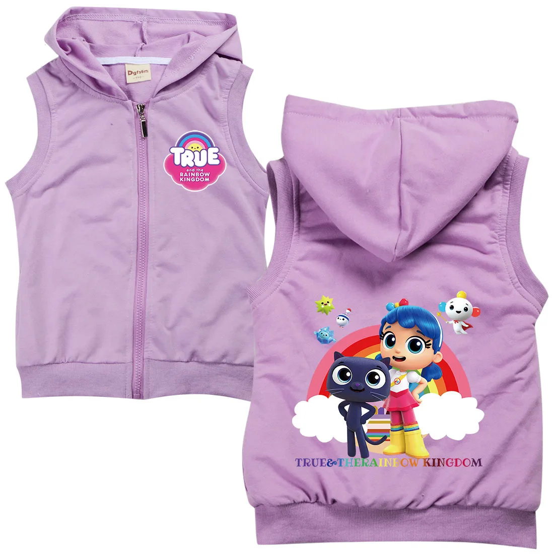 

Spring Autumn True and The Anime Rainbow Clothes Kids Coat Boys Casual Clothing Outwear Baby Girl Vest Hooded Jacket with Zipper