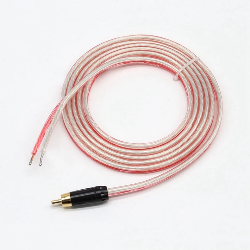 Ersatz Reparatur Lautsprecher Blanken Draht Kabel 5Ft mit RCA Stecker zu Stripped Enden