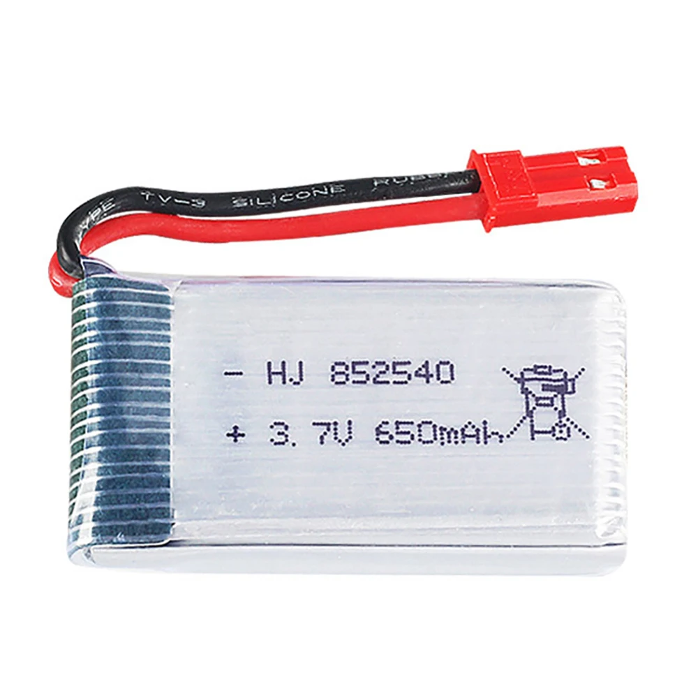 Bateria de polímero Lipo para Drone, Peças sobressalentes Quadrotor RC, Bateria recarregável, 3.7 V, 650mAh, 2-6pcs, Syma X5c, X5c-1, X5, H5c