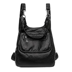 Frauen Rucksack Weichen Leder Schulter Taschen Für Frauen Multi-Funktion Schulter Tasche Weibliche Adrette Schule Rucksäcke Für Teenager Mädchen