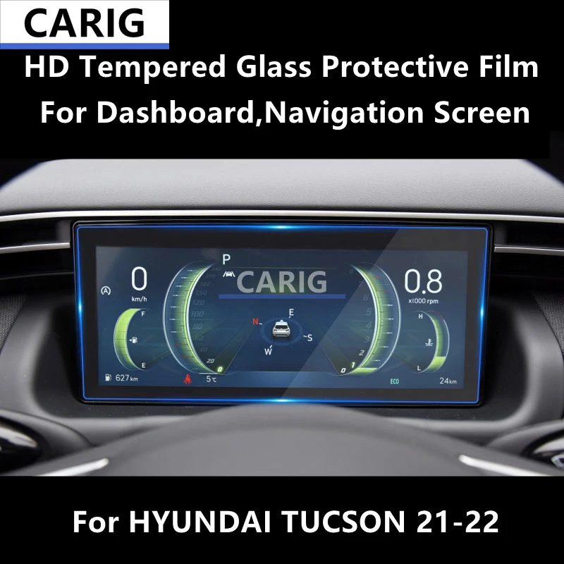 

For HYUNDAI TUCSON 21-22 Dashboard,Navigation Screen HD Tempered Glass Protective Film Anti-scratch Repair Film Accessorie Refit