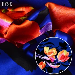 HYSK natural silk charmeuse fabric royal floral digital print DIY sewing bridal dubai heavy silk wholesale online for robesC2518