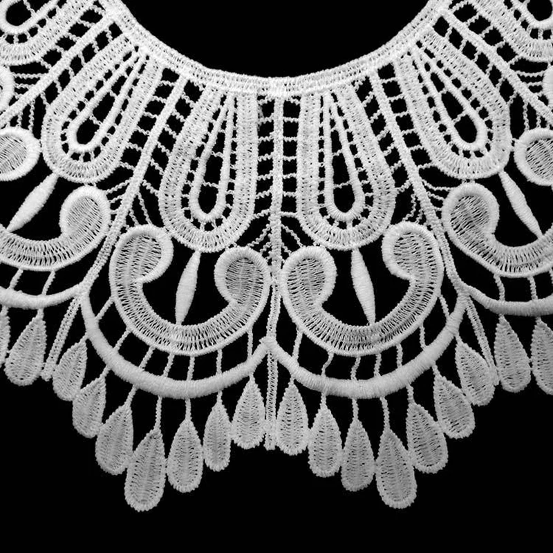 Hollow Lace Fabric Embroidered Applique Neckline for Sewing Trims DIY Lace Collar  Sewing Supplies Neckline Scrapbooking