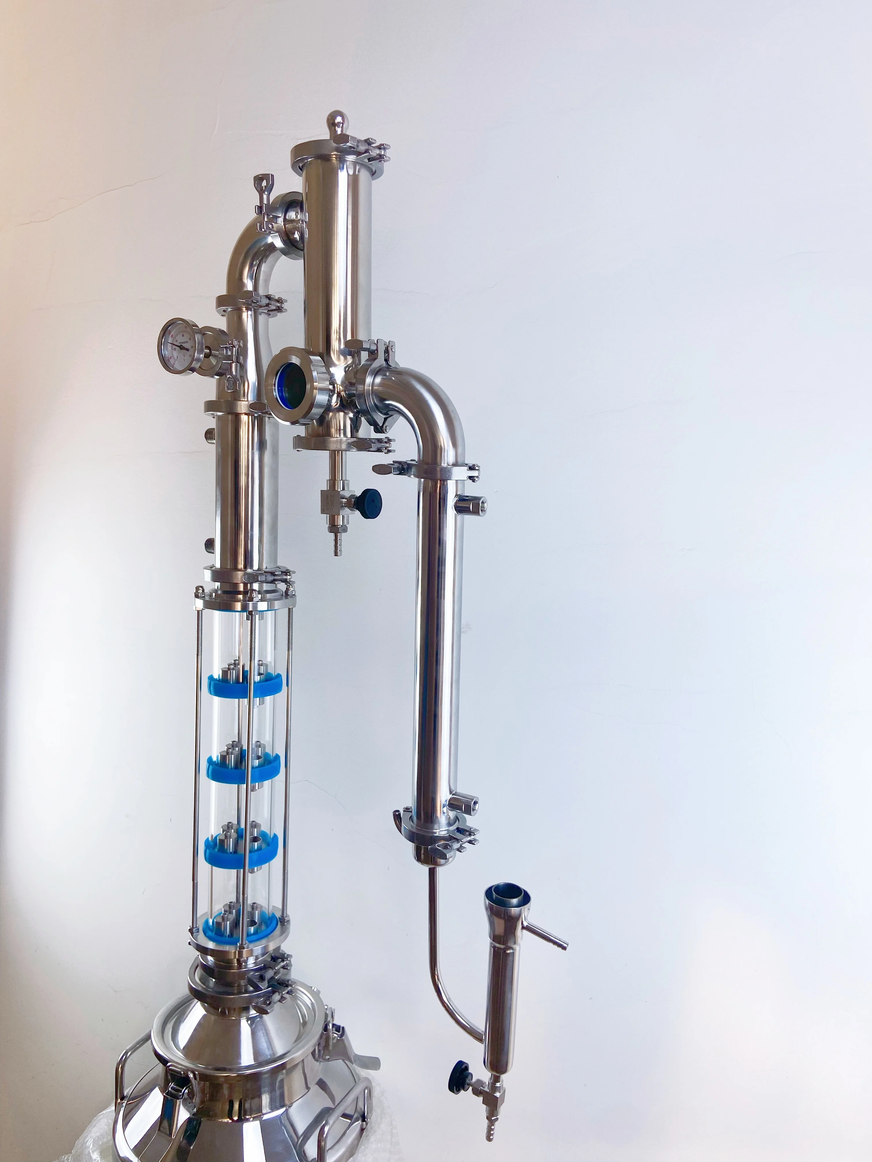 Imagem -05 - Coluna Destilador Sanitário Combinação de Torre de Refluxo com Pisos Coluna de Destilação e Conjunto de Cesta de Gin Novo 76 mm Od91