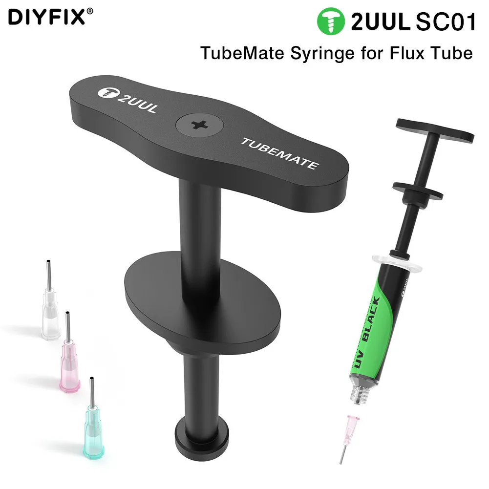 2UUL SC01 saldatura Flux Needle Booster saldatura olio siringa BGA PCB maschera per saldatura inchiostro saldatura flusso strumenti di propulsione