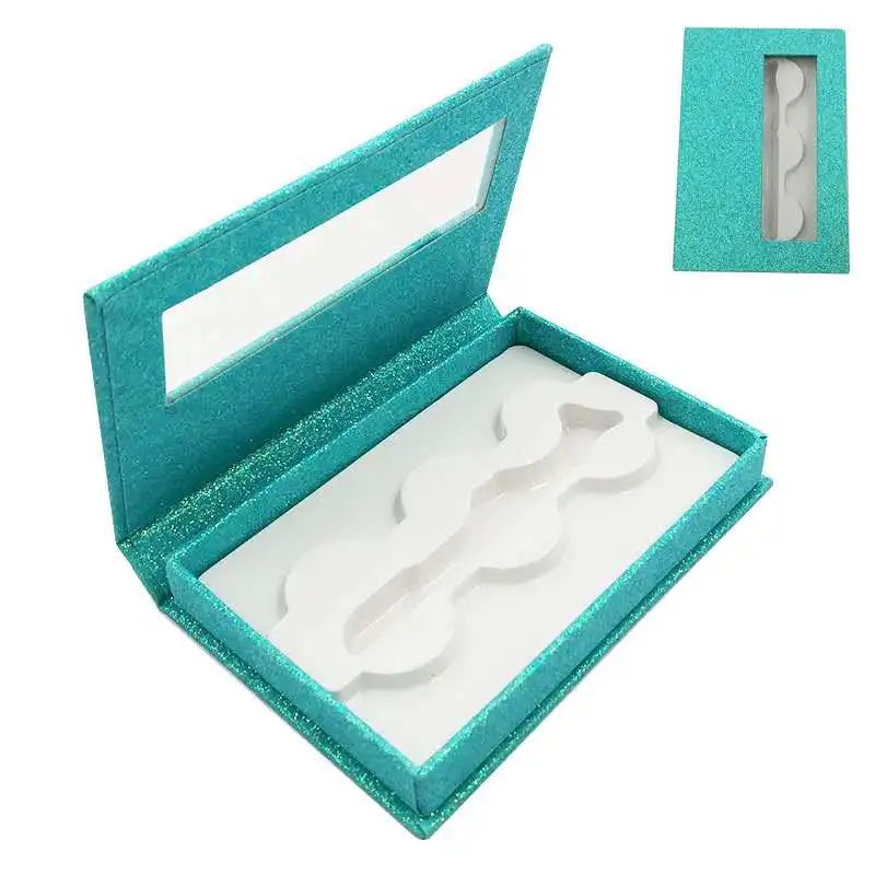 3 pairs set empty eyelash book magnetic eyelash package wholesale private label 3 pairs lash case eyelash box