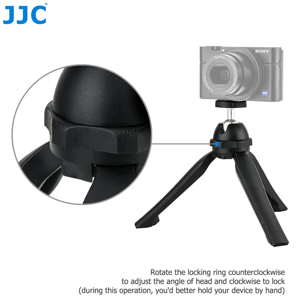 JJC Mini Tripod for Camera Vlog Travel Selfie Stick Handle Grip for Canon G7X Mark III EOS M50 M6 Mark II EOS RP Leica D-LUX 7 view 5