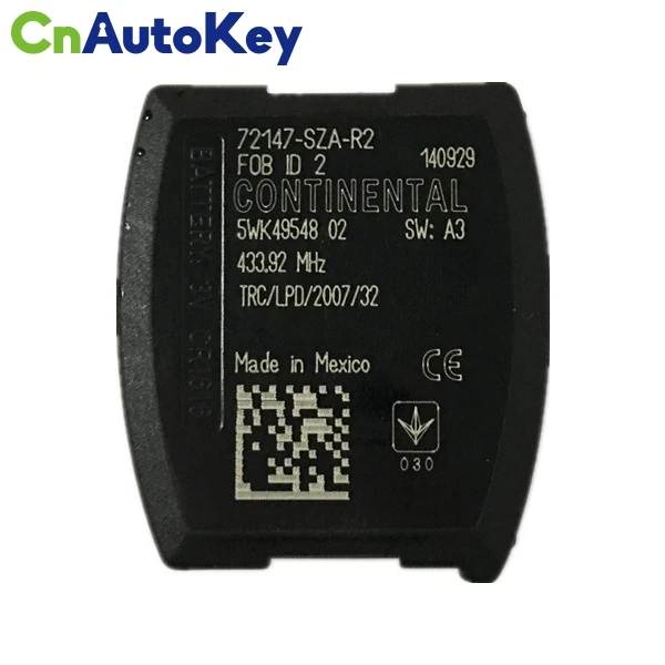 CN003114 Original FCCID 72147-SZA-R2 For 2009-2016 Honda Pilot 3 Button 433Mhz PCF7941A Chip