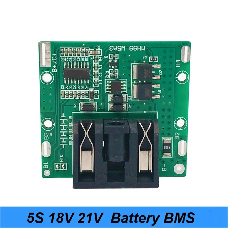 RISE-2X 5S 18V 21V 20A Li-Ion Lithium Battery BMS 18650 Battery Screwdriver Shura Charger Protection Board Fit Turmera