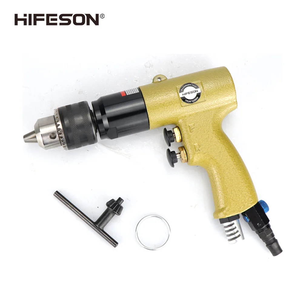 HIFESON Multifunctional Button Type Pneumatic Drill Speed Adjustable Pneumatic Pistol Type Pneumatic Drill 1/2