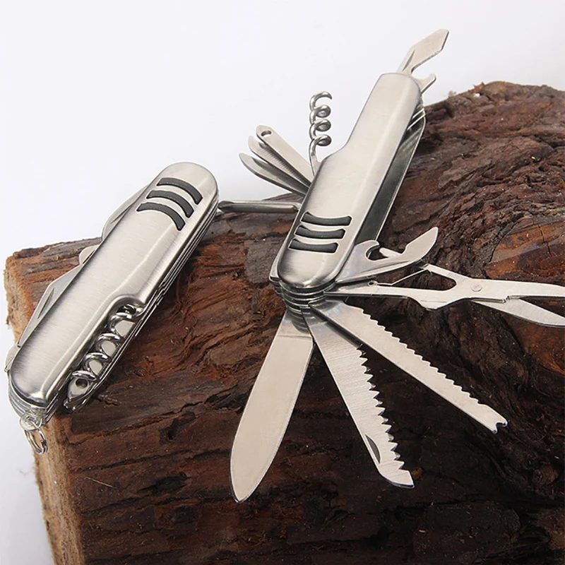 New 11 In 1 Multifunctional Swiss Stainless Steel Multi Tool Army Pocket Hunting Outdoor Camping Survival Folding Knife