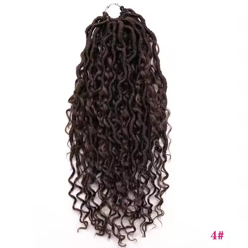 Synthetic Goddess Locs Crochet Hair Braids Curly Faux Locs Braiding Hair Extensions Wig For Women Black Hippie Boho Style - Image 13
