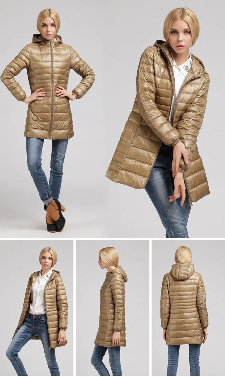 Oversized 7XL 8XL Plus Long Down Jacket Women Winter Ultra Light Down Jacket Women with Hooded Down Coat Female Big Size Coats