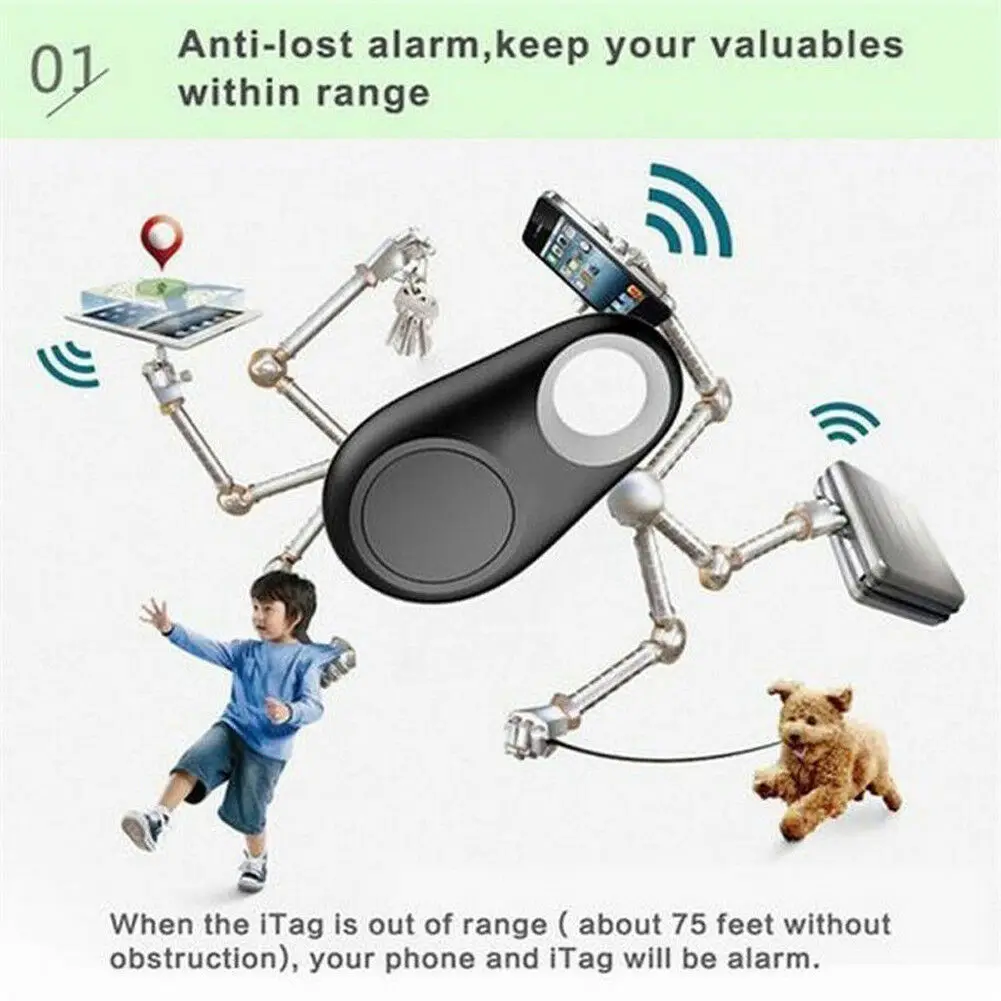 Mini GPS Smart Wireless Bluetooth 4.0 Anti Lost Tracking Alarm Finder Device Auto Car Pets Key Kids Motorcycle Tracker Track