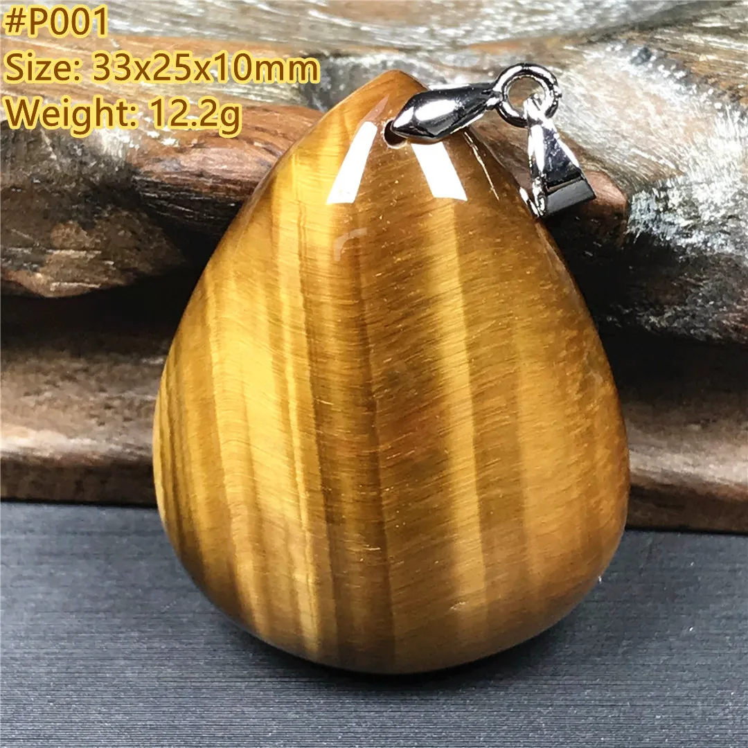 Natural Yellow Tiger Eye Stone Pendant Jewelry For Women Lady Man Beauty Healing Wealth Gift Crystal Beads Reiki Gemstone AAAAA