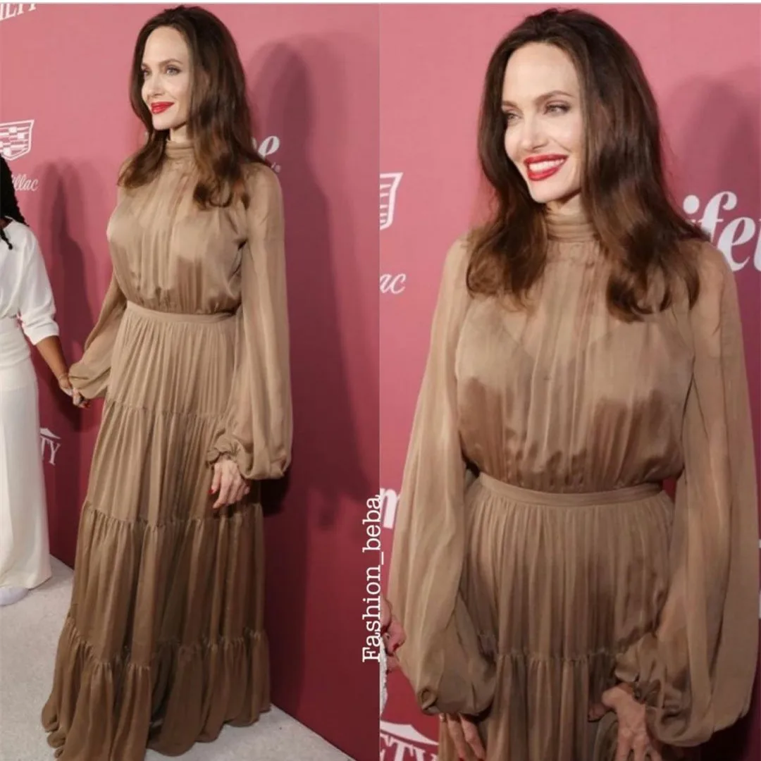 

Винтажные длинные платья знаменитостей по индивидуальному заказу с высоким воротом, трапециевидной формы длиной до пола, вечерние платья для женщин