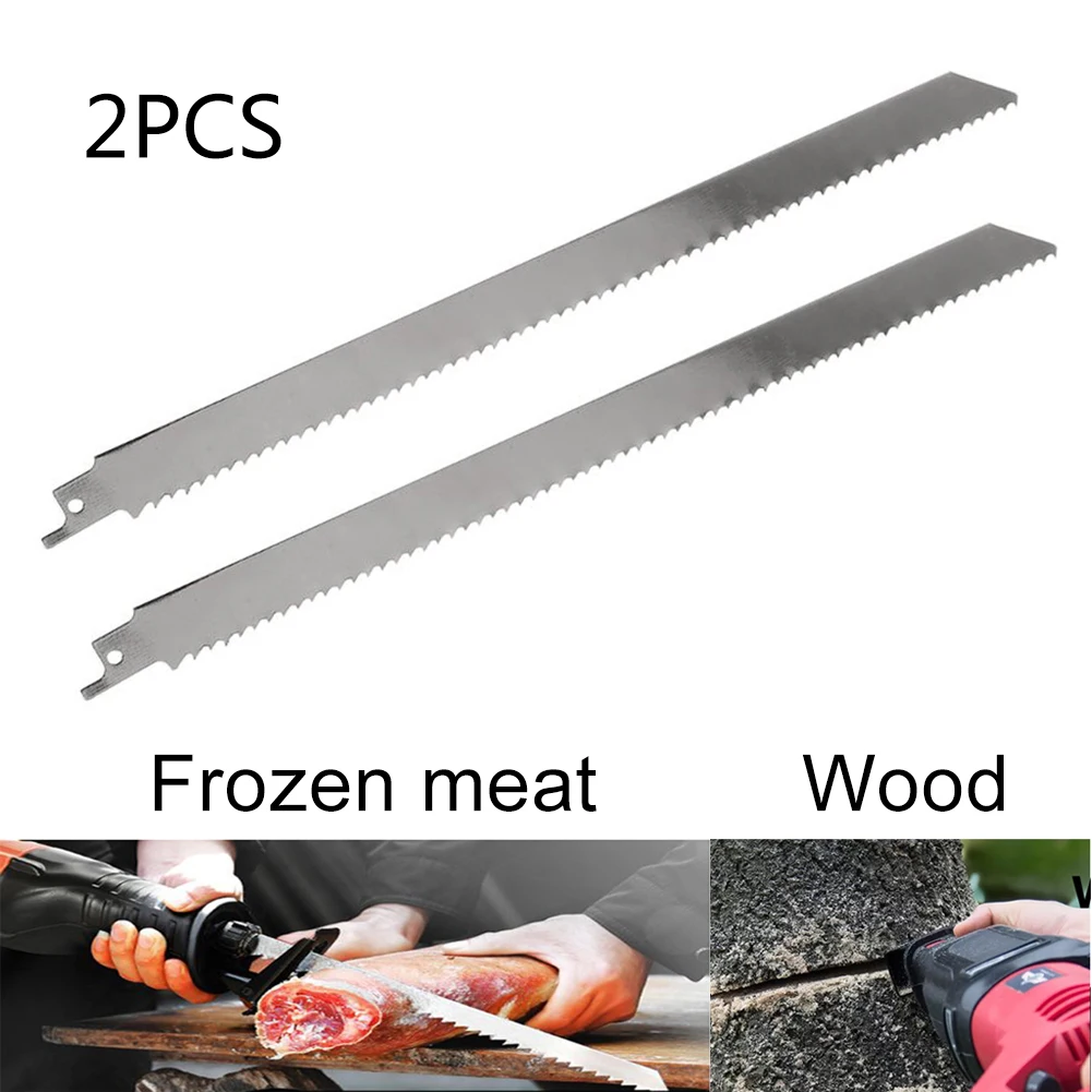 2pcs Household Bone Cutting Machine Sawing Trotters Steak Ribs Frozen Meat Frozen Fish Bone Reciprocating Saw Blade Cutting Tool