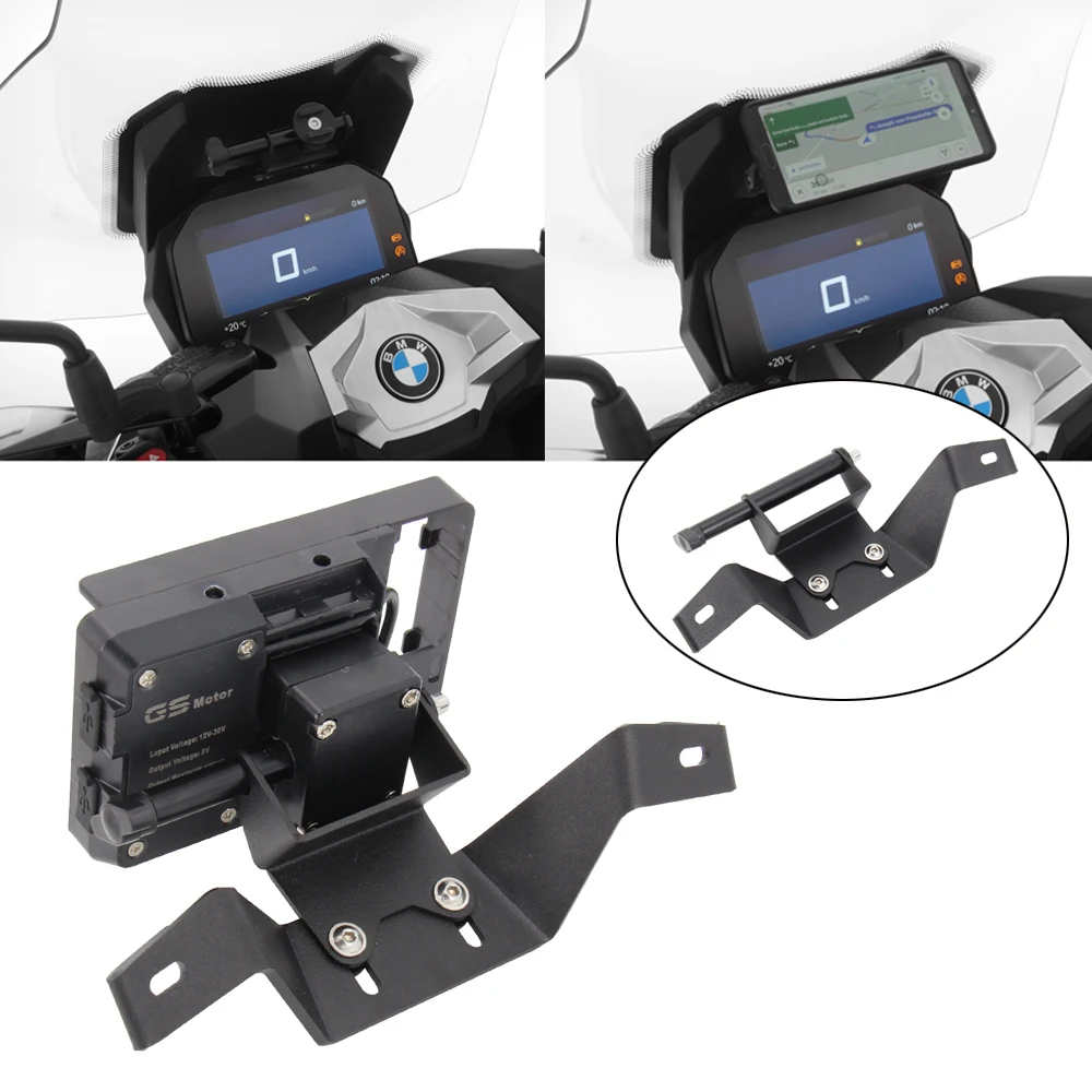 

For BMW C400X C 400 X 400X C400 Motorcycle GPS Smart Phone Navigation Mount Bracket Adapter Mounting Holder Support