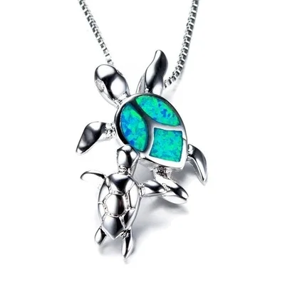 Cute Turtle Pendant For Women Turtle Necklace Glamour Lady Christmas Gift Necklace Marine Animal Jewelry