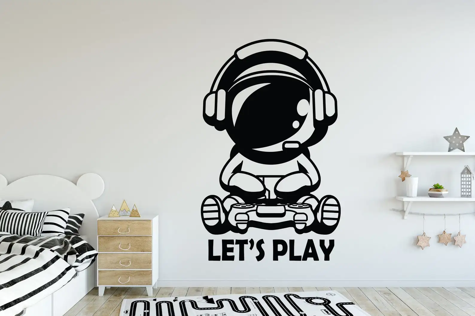 

Game wall stickers little astronaut cute decals kids room game stickers decoration vinyl waterproof stickers kids gifts YX24