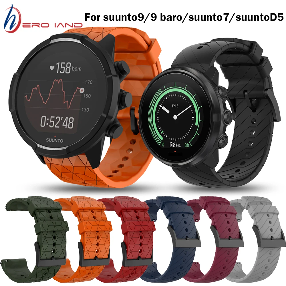 Wrist strap for Suunto 9/9 baro watch accessory silicone band for Suunto 7/D5 spartan sport wrist hr baro replacement wristband