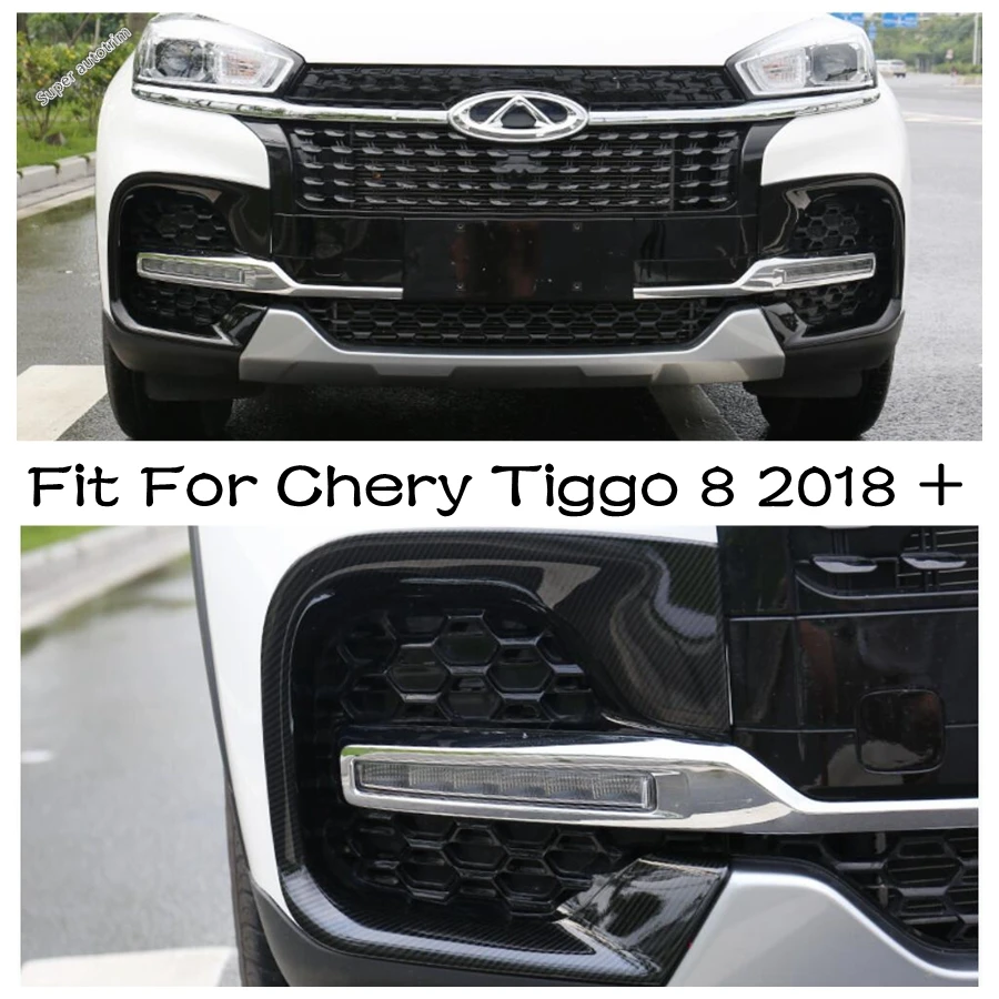 

Lapetus Front Fog Light Foglight Lamp Cover Trim Bumper Protector Accessories 2PCS For Chery Tiggo 8 2018 2019 2020 Exterior