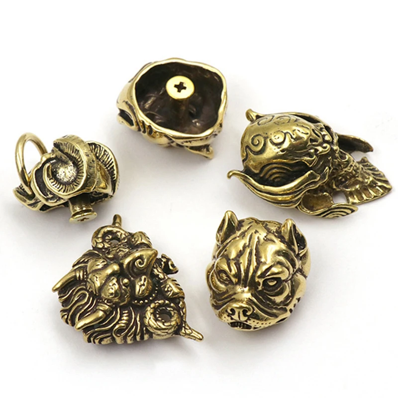 Devil Skull Cerberus Mosnster Distress Brass Screw Back Purse Button Choncos Buckle For Leather Craft Wallet Bag Accessories