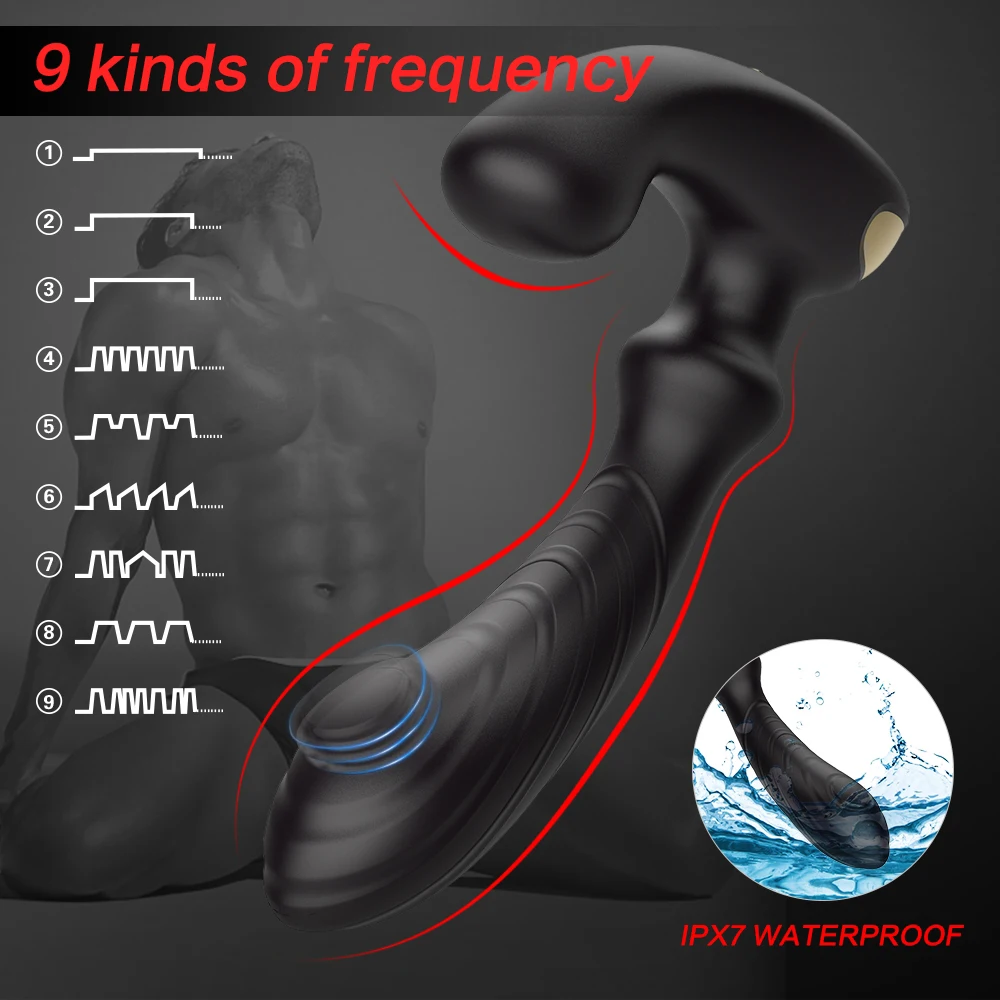 9 Frequency Male Prostate Massager Vibrator Anal Butt Plug Remote Control Vibrators Enhance Sexual Pleasure Sex Toys for Women