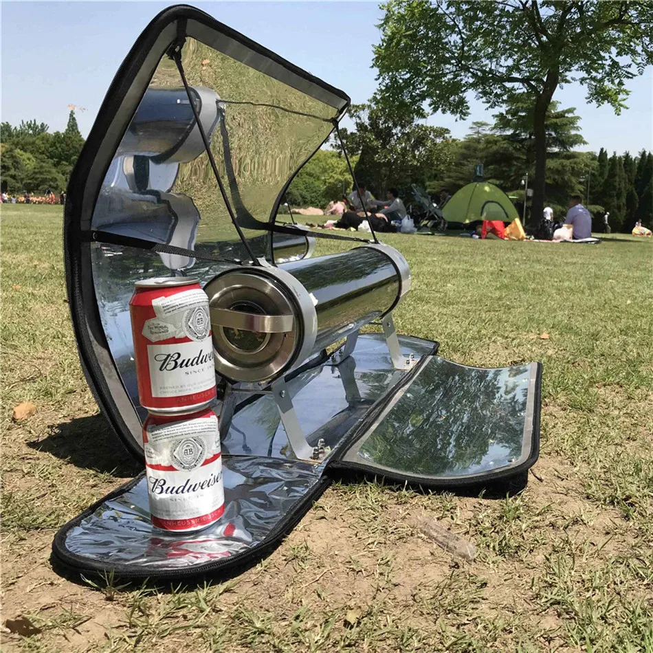 Solar Cooker Grill Stand Tube Use Of Sunlight For Outdoor Charcoal Barbecues Portable Solar Cooker Camping Emergency Tool