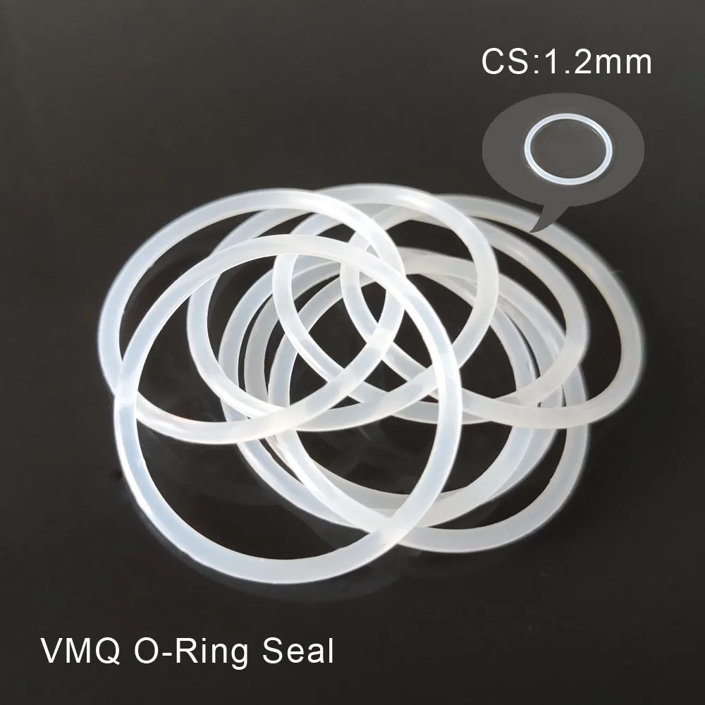 

CS1.2mm Silicone Rubber Seal O Ring Gasket VMQ Rubber Sealing Element Water-Proof Washer Silicon Pads