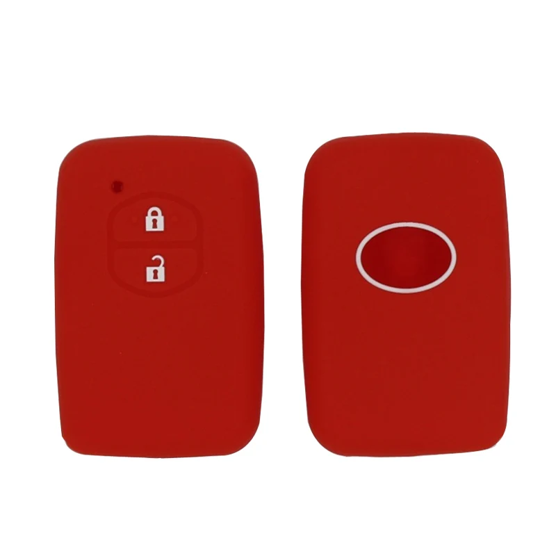 Silicone Car Key Case For Toyota Aqua RAV4 Land Cruiser Camry Prado Corolla Prius Cover Keyless Remote Fob 2 Button 2013 2014