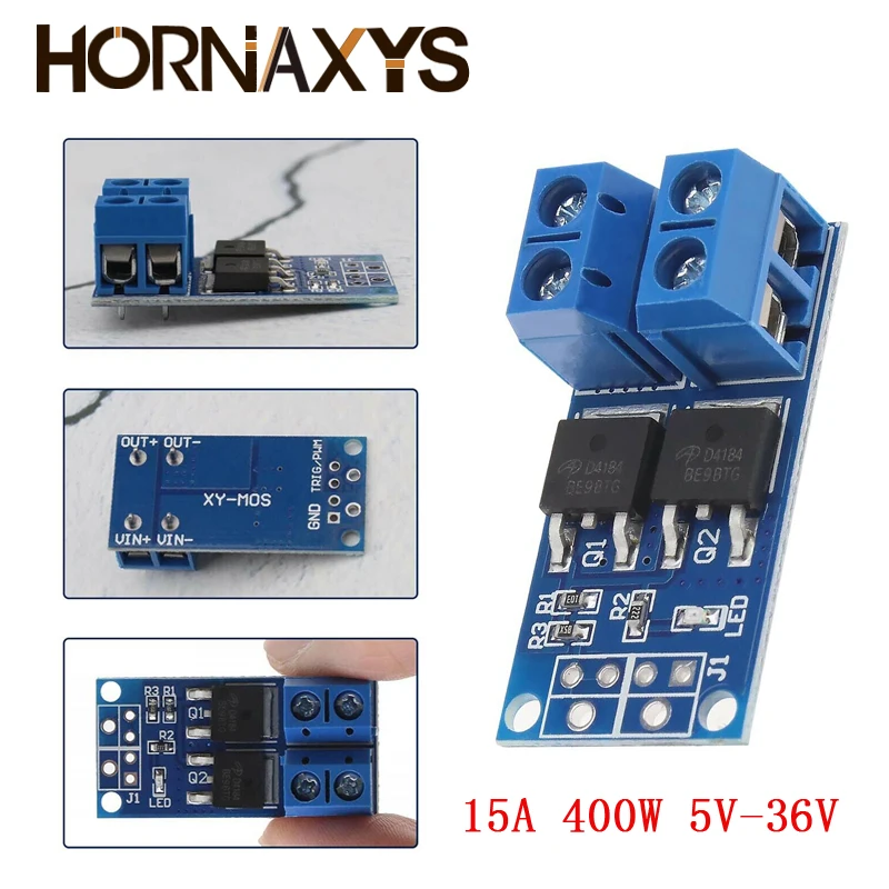 10pcs 15A 400W MOS FET Trigger Switch Drive Module PWM Regulator Control Panel for arduino DC 5V 12V 36V