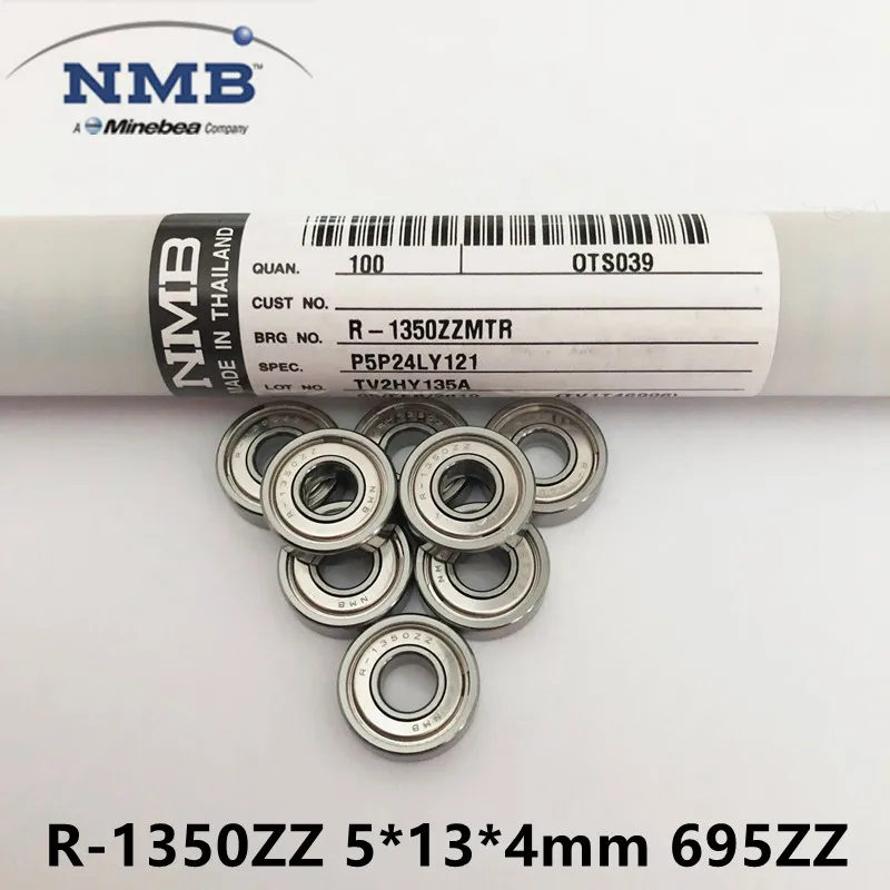 original nmb minebea high velocidade bearing rolamentos de esferas de precisao r1350zz 5x13x4 mm 5x13x4 mm 5x13x4 mm 20 pcs 100 pcs 01