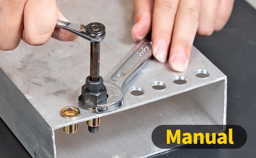 HIFESON برشام الجوز أداة اليد المكسرات المبرشم ريفنوت أداة مع خطوة الحفر ملحق برشام المكسرات ل المكسرات M3 M4 M5 M6 M8 M10 #2