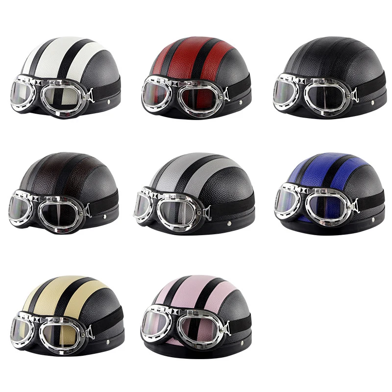 Motorcycle Helmet Half Face ABS Motorbike Helmet Electric Safety  Helmet Moto Casque for Women/Men Casco Moto