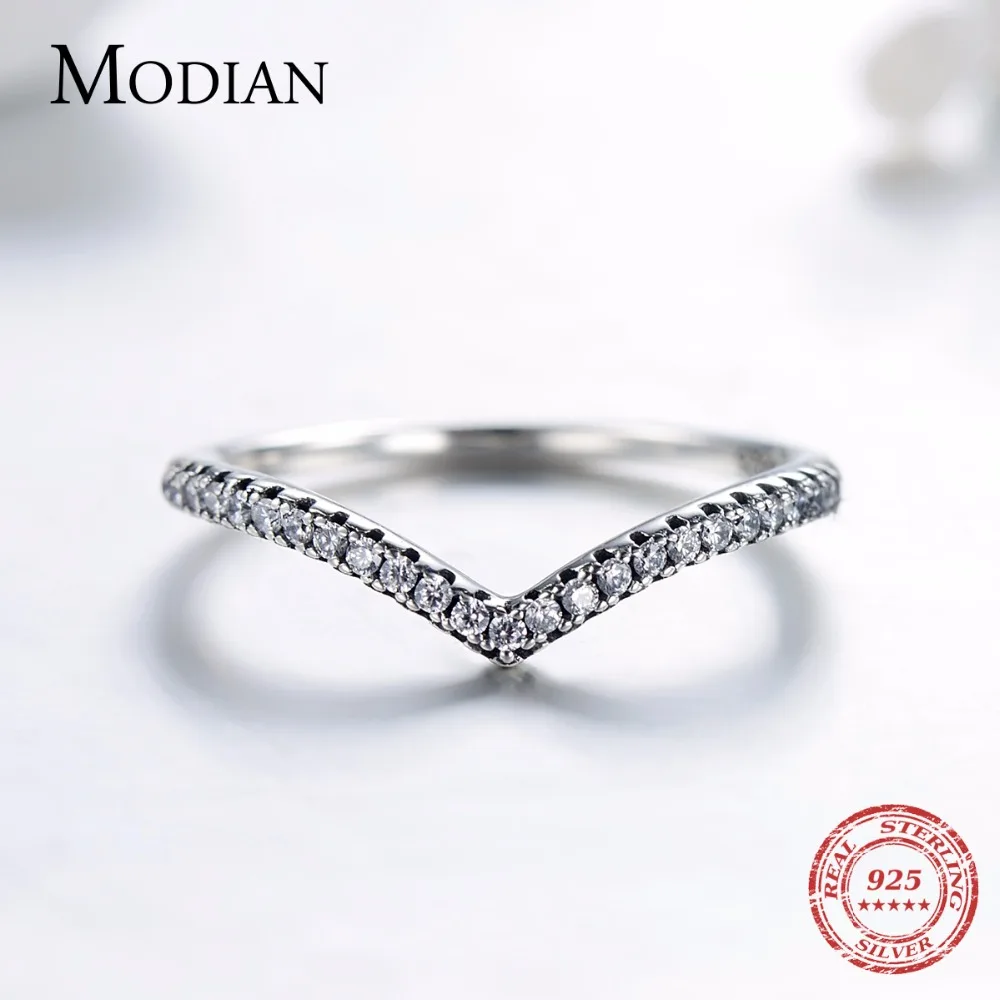 Modian 2021 Neue Stapelbar 100% 925 Sterling Silber Einfache Mode Geometrische Ring Klassische Finger Feine Beliebte schmuck Für Frauen