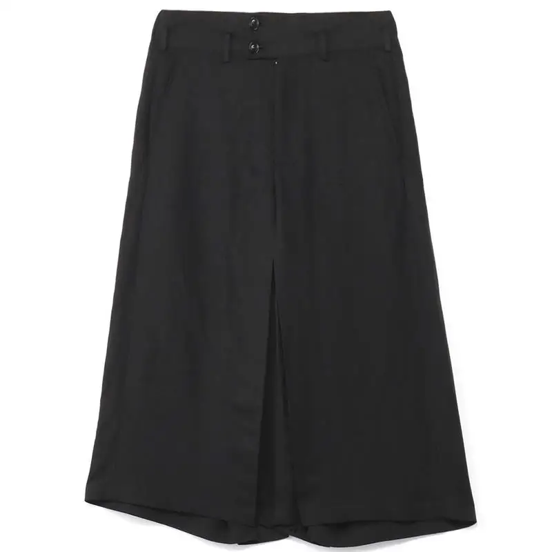 Men's new singer stage style Men's dark casual large size loose eight minute skirt wide leg pants City fashion