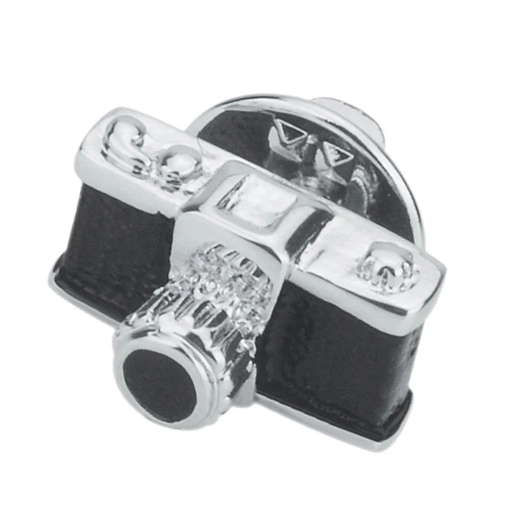 Men Women Camera Brooch Badge Pin Sweater Collar Button Jewelry Accessories