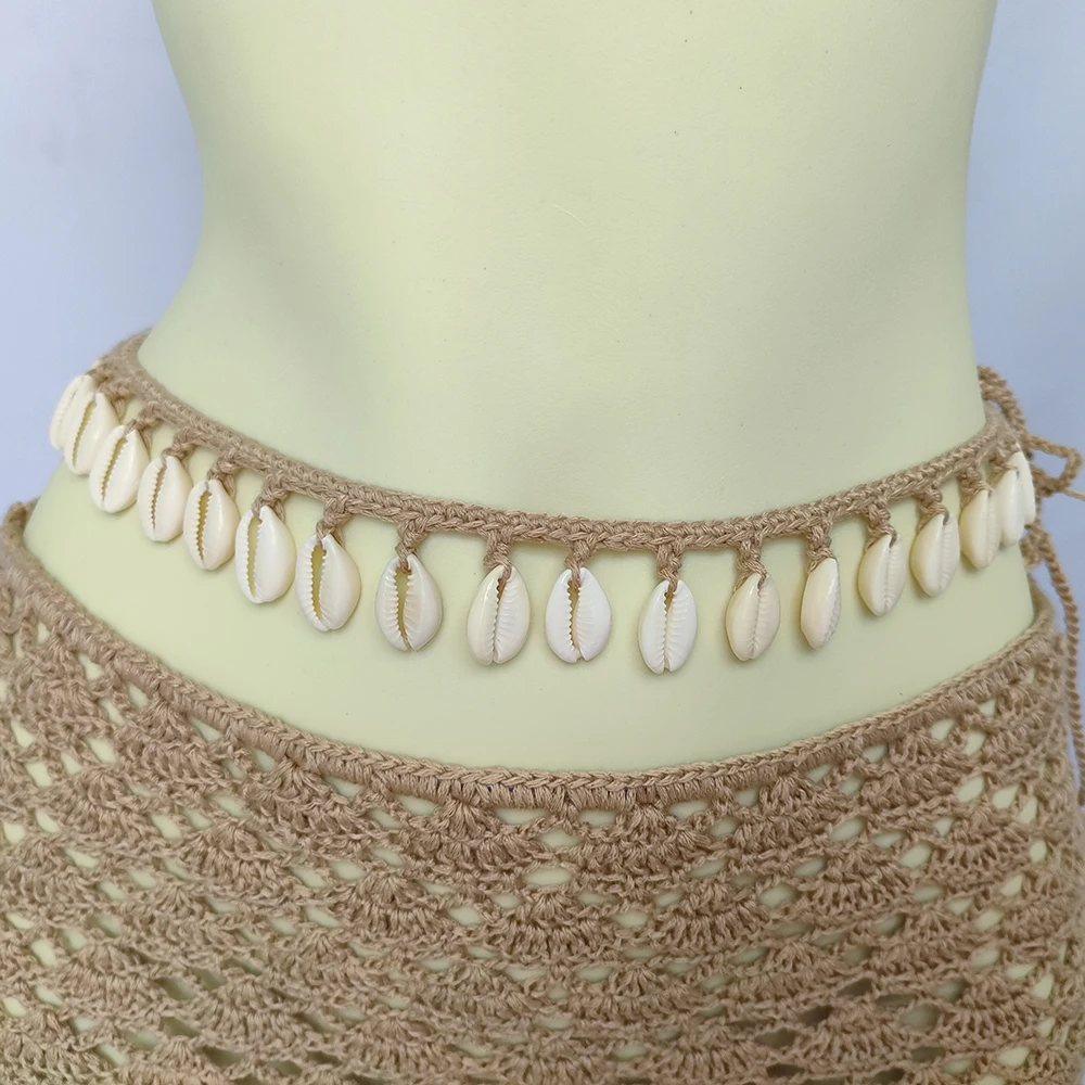 Bohemia Seashell Waist Chains Biżuteria damska Summer Sexy Bikini Beach Belly Chain Strand Charms