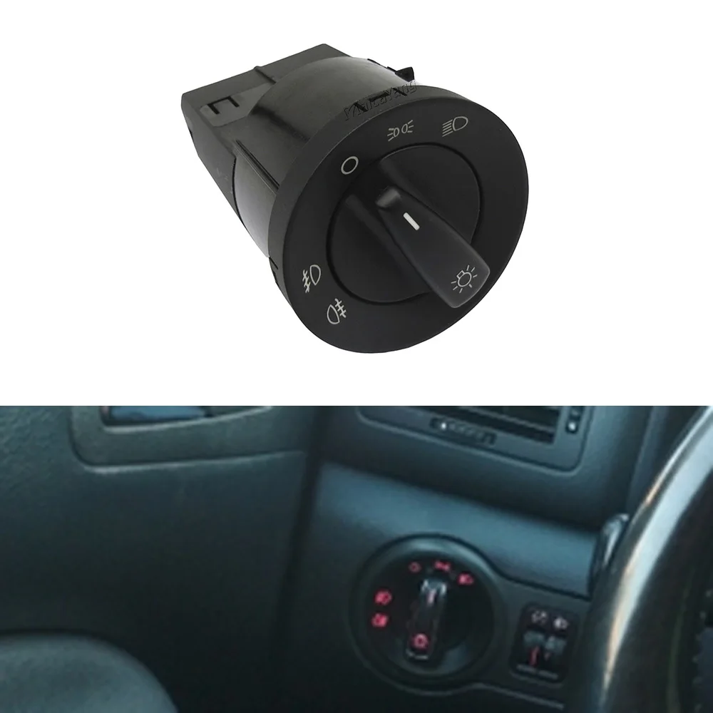 1Pcs Newest Headlight Control Switch Fog Light Knob 1C0941531 1C0941531A For VW Bora Golf 4 POLO 9n Beetle PASSAT B5 1998 - 2004