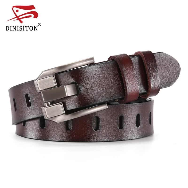 DINISITON Women\'s Belt Genuine Leather Belts Ladies Luxury Brand Retro Strap Fashion High Quality Cowgirl Female Belt For Jeans