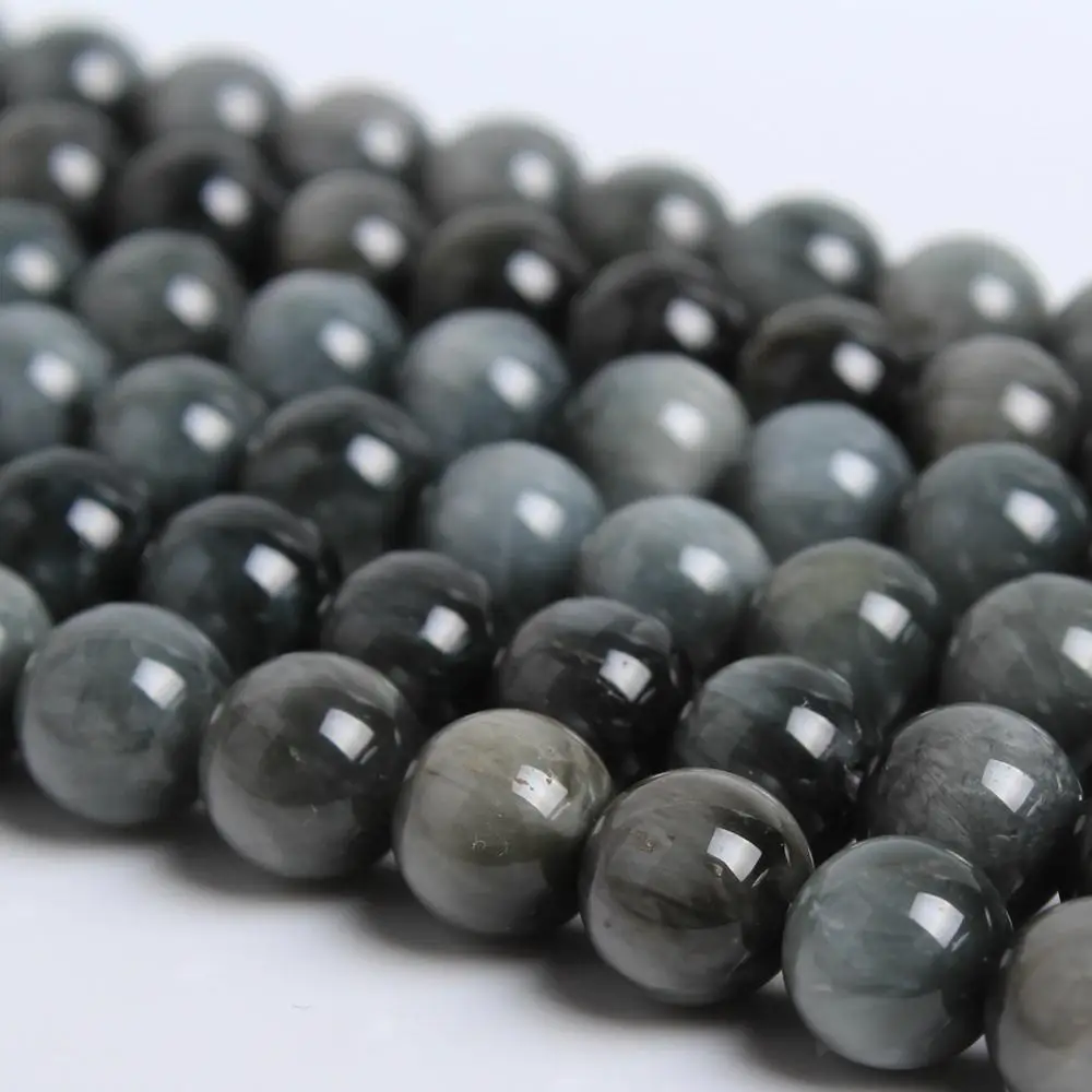 

Natural Round Hawkeye Gemstone Loose Beads 6 8 10 12mm For Necklace Bracelet DIY Jewelry Making 15inch Strand