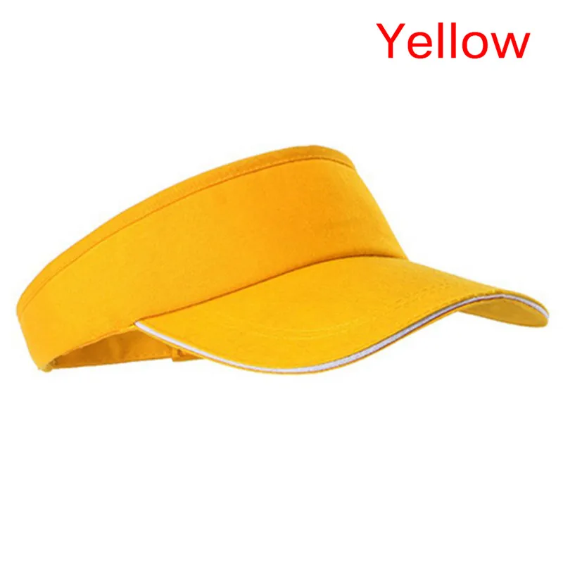 Cotton Cap Adjustable For Running Tennis Golf  Unisex Empty Top Summer Visor Sun Plain Cap Women Sunscreen Hats