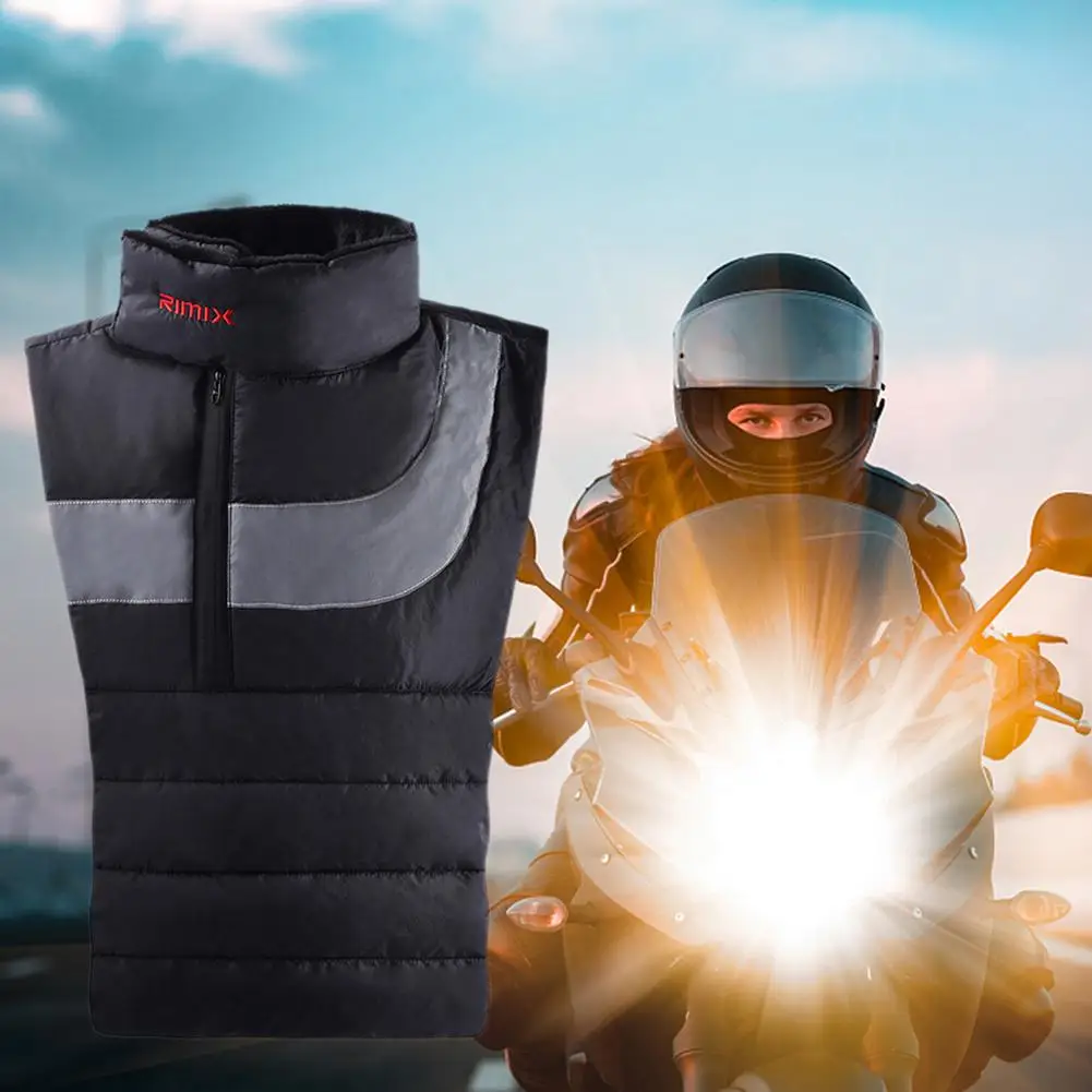 Motorcycle Bib Vest Outdoor Sports Warmth Windproof Collar Vest Lengthened Reflective Neck Warmer Neck Guard Chest Guard Collar