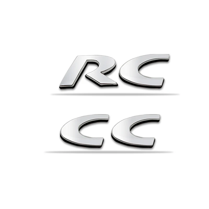 3D Car Sticker RC Logo Metal Emblem Badge Decals For CC 308 306 106 206 205 208 307 3008 207 508 2008 5008 Car Styling