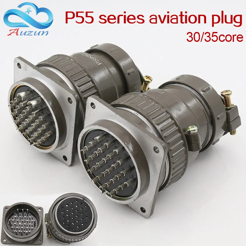 Aviation Plug Socket Round Connector P55 Series 30Core35Core Diameter 55MM Aviation Plug